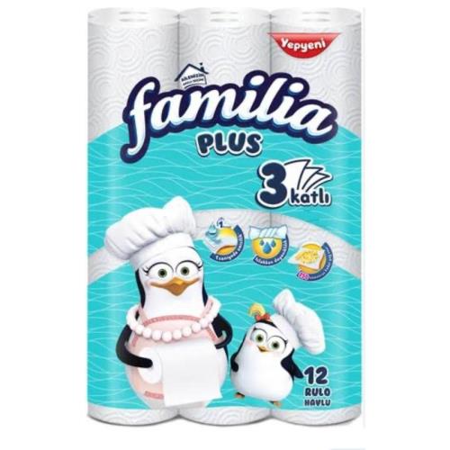 Familia Kitchen Towel (Rulo Havlu) 3-Ply 12 Rolls