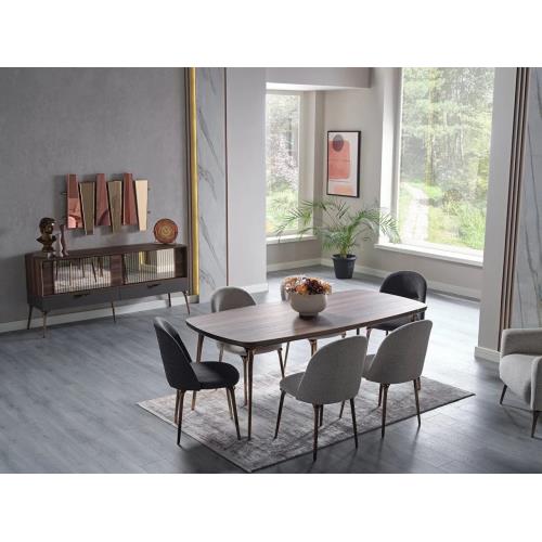 Vanessa Dining Table (Fixed) + Vanessa Chair (8201)