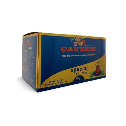 Cayzen Special Earl Grey 25*15 Gram Tea Bag (Demlik Suzen Poset Cay) 375 Gram