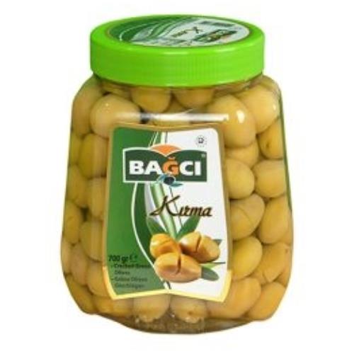 Bagci Cracked Green Olive (Kirma Yesil Zeytin)  Pet 700 Gr