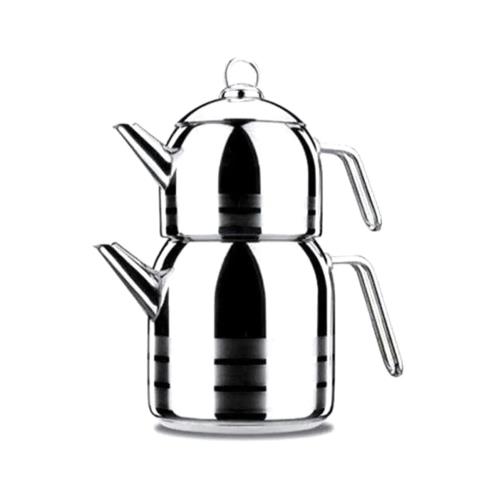 Korkmaz Astra Stainless Steel Teapot Set - Induction (Caydanlik Seti)