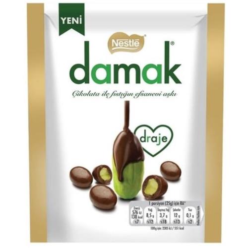 Nestle Damak Draje Chocolate Coated Pistachio Nuts (50g)