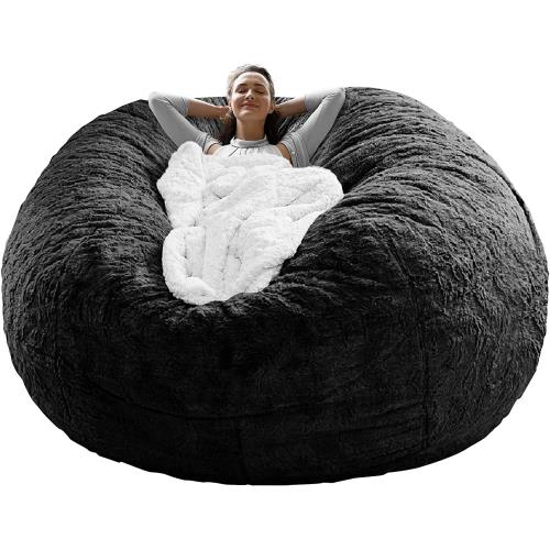 BAG CHAIR COVERIT WAS ONLY A COVER, NOT A FULL BEAN BAG CHAIR CUSHION,BIG ROUND SOFT FLUFFY PV VELV