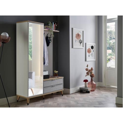 Lena Hall Shoes Cabinet with Coat Hooks