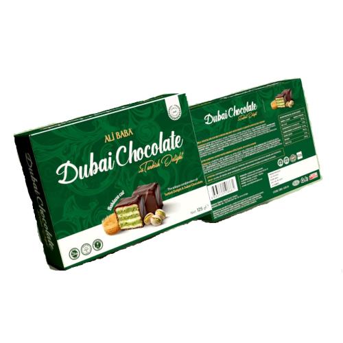 Ali Baba Turkish Pistachio Delight Coated with Milky Chocolate (Dubai Chocolate Lokum) 125 g