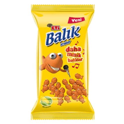 Eti Fish Shaped Cracker with Corn Flavor (Mini Misirli Balik Kraker) 40 Grams