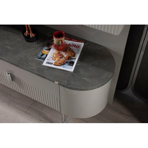 Serra Mini TV Table - Chrome