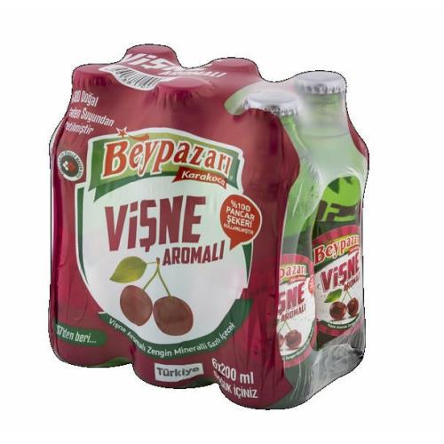 Beypazari Sour Cherry Mineral Water (Visneli Maden Suyu) 6*200 ml