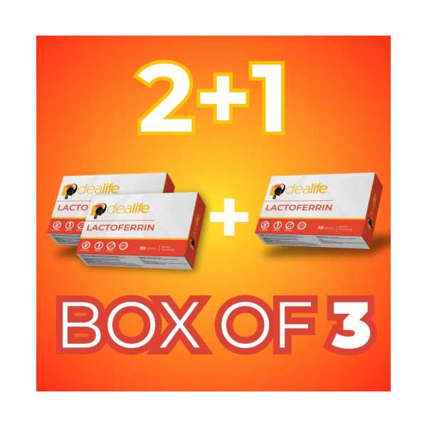 DEALIFE LACTOFERRIN, BUY 2 GET 3 BOXES (GET 1 BOX AS A GIFT)