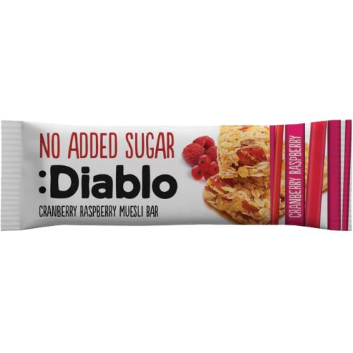 Diablo No Added Sugar Cranberry & Raspberry Muesli Bar (30g)