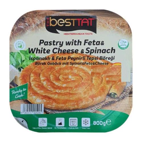 Besttat Pastry with Feta - White Cheese and Spinach (Ispanakli ve Peynirli Borek) 800gr