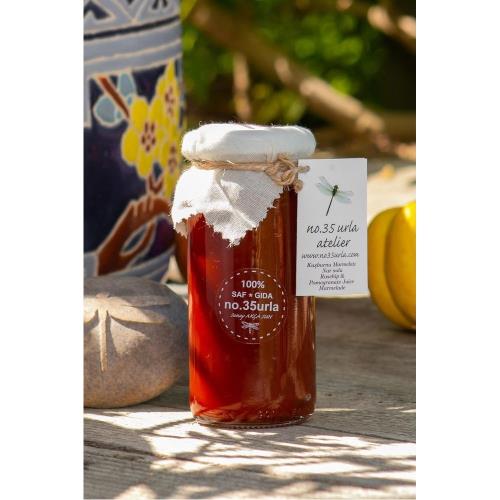 No 35 Urla Nar Sulu Kusburnu Marmelati Ev Yapimi Dogal  (Rose Hip Marmalade With Pomegranae Juice Homemade Natural)  250 Gr