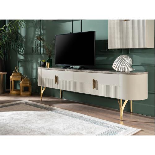 Serra TV Table - Gold