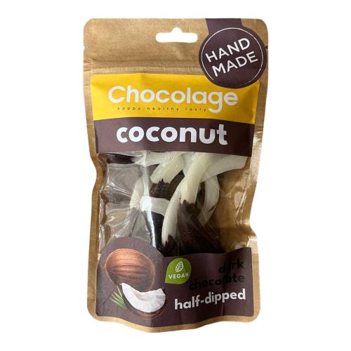 Chocolage Vegan Dark Chocolate with Dried Coconut, 80g