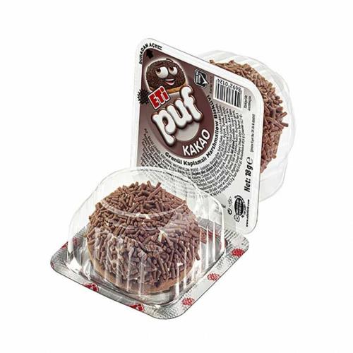 Eti Puf Cocoa Granular Coated Marshmallow Biscuit (Kakaolu Biskuvi) 4*18 Gr 