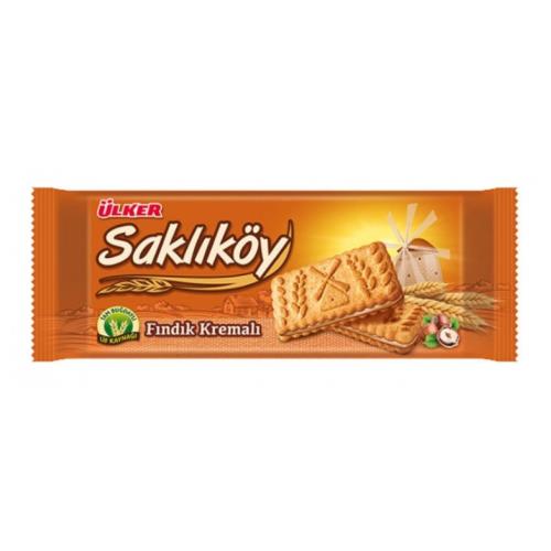 Ulker Saklikoy Hazelnut Cream Biscuit (Findik Kremali Biskuvi) 100 gr
