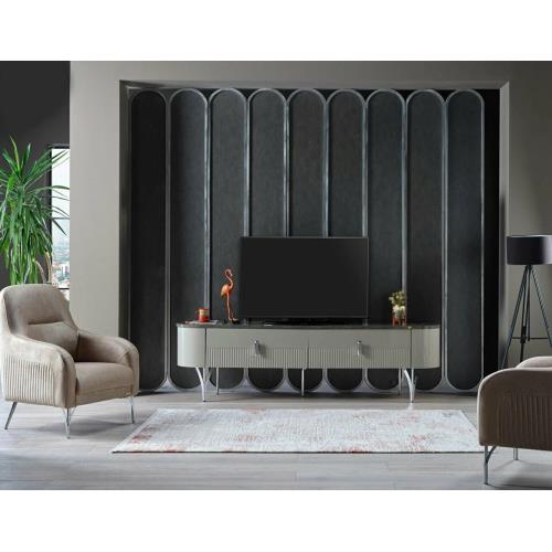 Serra TV Table - Chrome