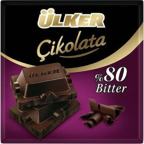 Ulker Golden Bitter %80 Cocoa Chocolate  60 Gr