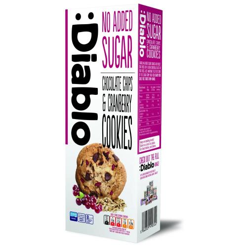 Diablo No Added Sugar Chocolate Chips & Cranberry Cookies (Çikolata ve Kizilcik) 135g