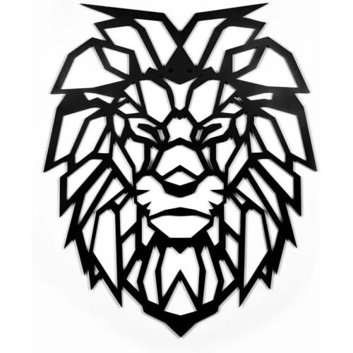 LION PATTERN BLACK METAL WALL ART HANGER DECOR | 1.5MM THICK FOR ALL WALLS 1.5MM THICK 60X75CM