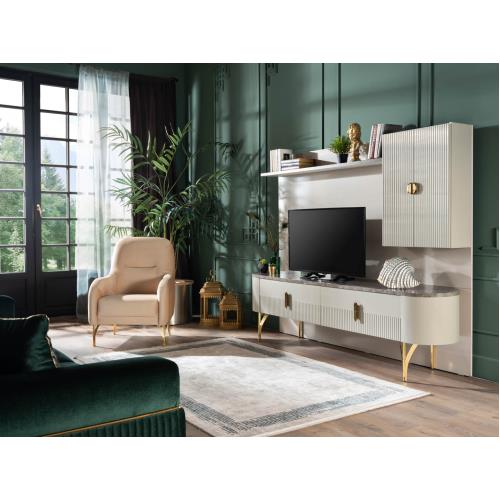 Serra TV Unit - Gold