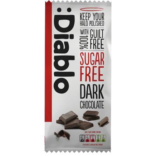 Diablo Sugar Free Dark Chocolate with Sweetener (85g)