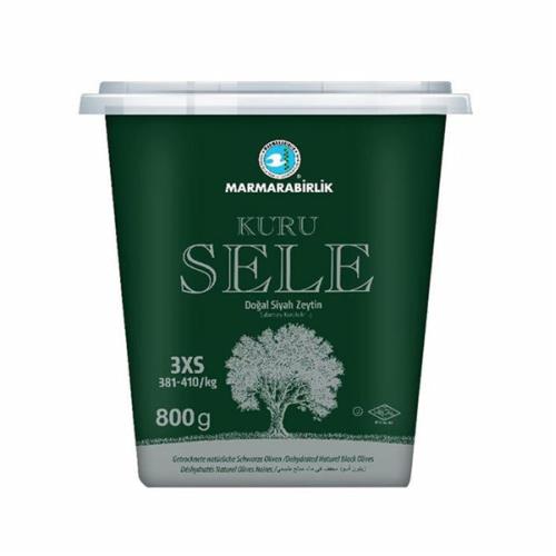 Marmarabirlik Kuru Sele  (3XS) Black Olives (Siyah Zeytin) 800gr