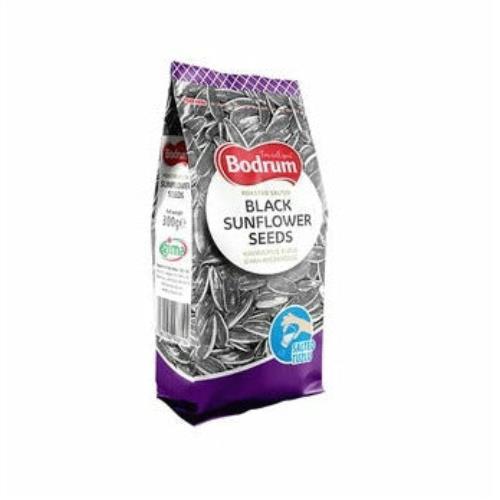 Bodrum Black Sunflower Seeds Salted (Kavrulmus Siyah Aycekirdegi) 250 g